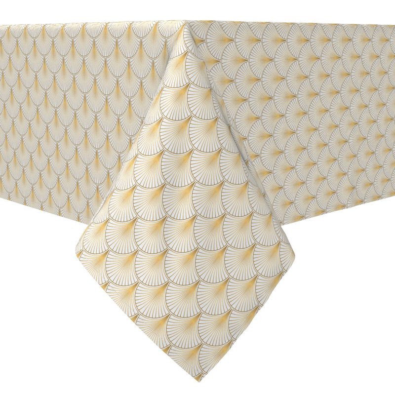 Rectangular Geometric Cotton Twill Tablecloth