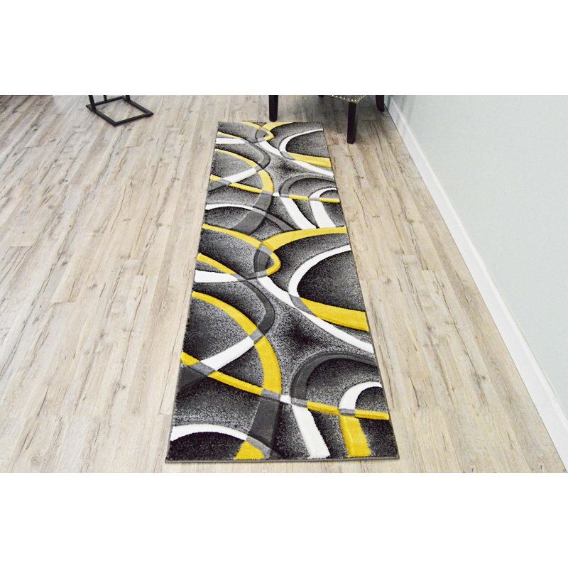Mccampbell Performance Abstract Indoor Rug, Runner 2' x 8'