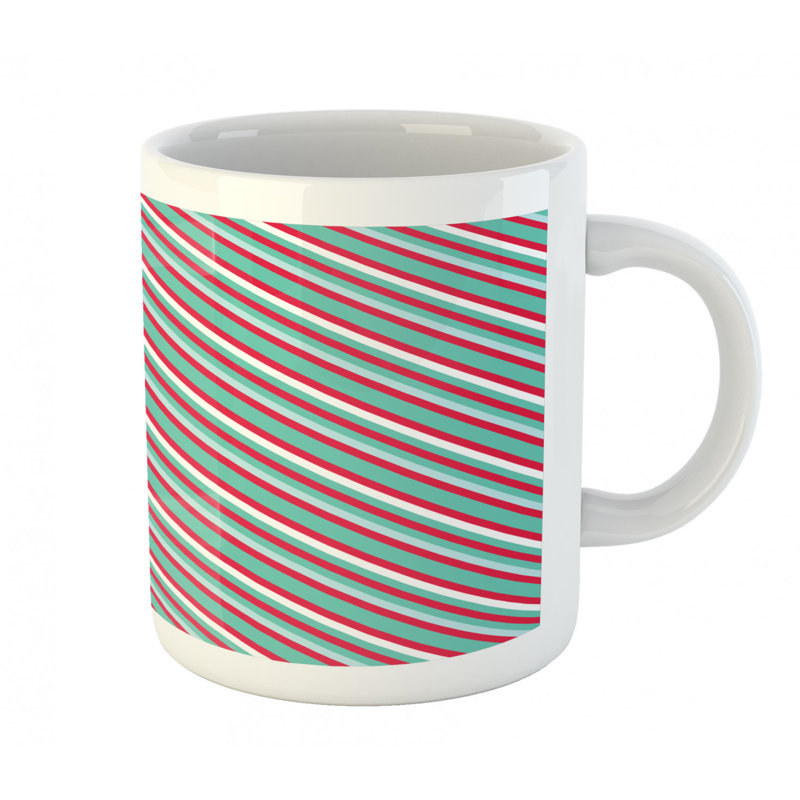 Grande tasse à café à lignes diagonales