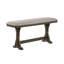 Banc de salle à manger rembourré rustique à hauteur de comptoir, finition bois, brun | Idée de cadeau