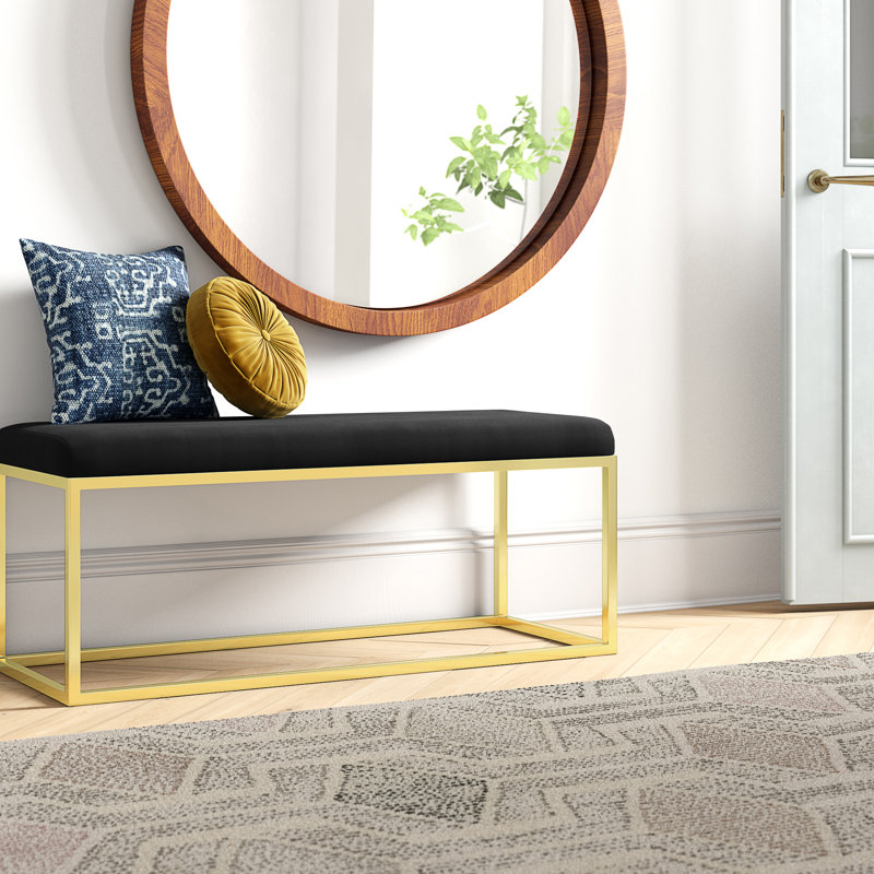 Banc en tissu Anticipate, Noir