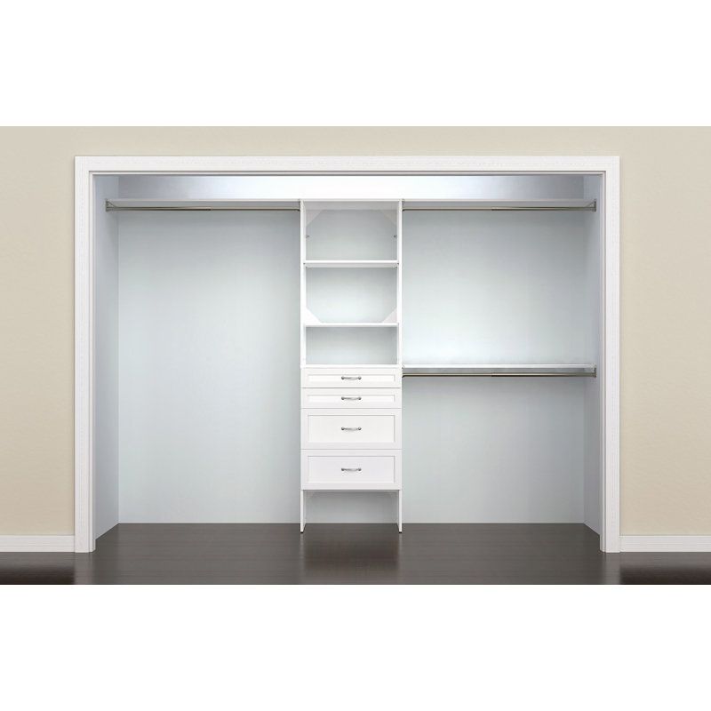 Système d'organisation avec tiroirs de l 84 po à l 120 po SuiteSymphony, Blanc pur