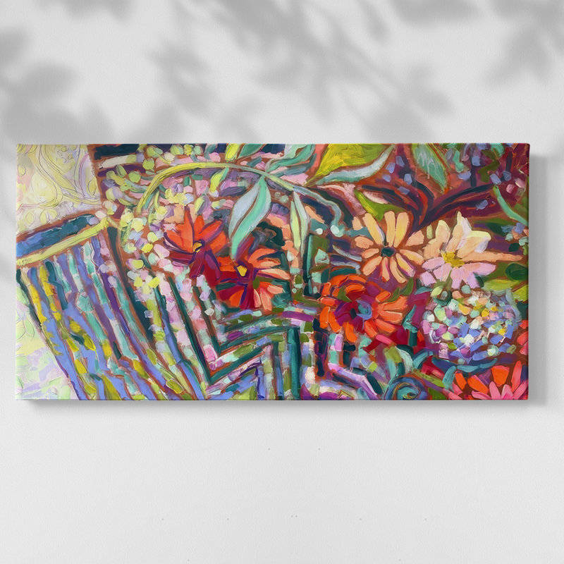 Impression sur toile encadrée, H 21 po x l 41 po, Doré