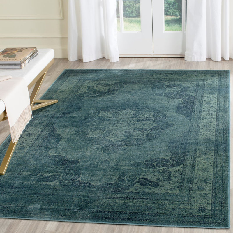 Evanoff Oriental Blue/Multi Area Rug, Rectangle 8' x 10'
