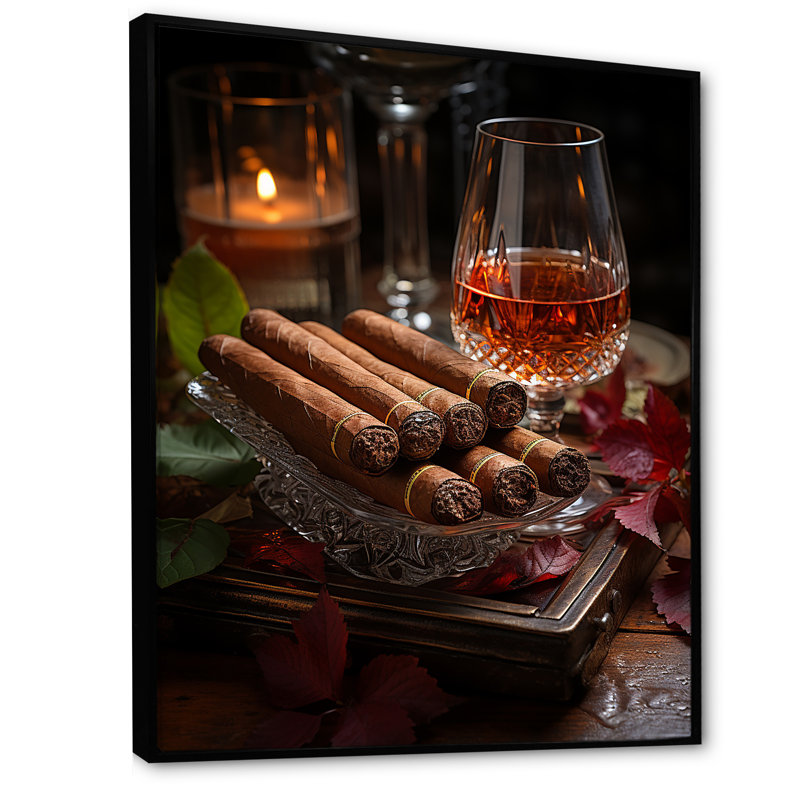 «Cuba Cigar Expression - Cuba Landscape», reproduction d'art sur toile encadrée, H 40 po x l 30 po, Cadre flottant noir