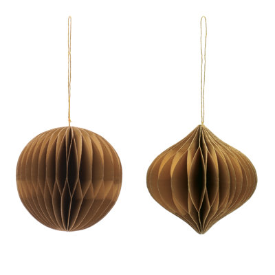 Round Paper Ornament Set of 12