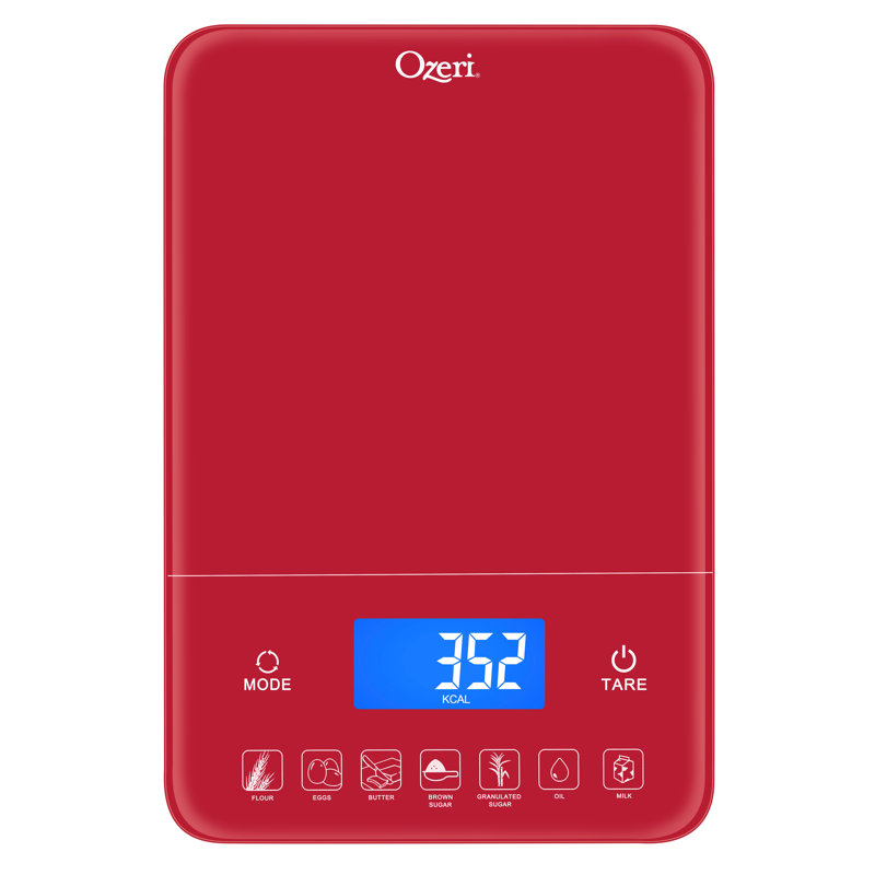 Baking Scale With Calorie Counter, By Ozeri, Red