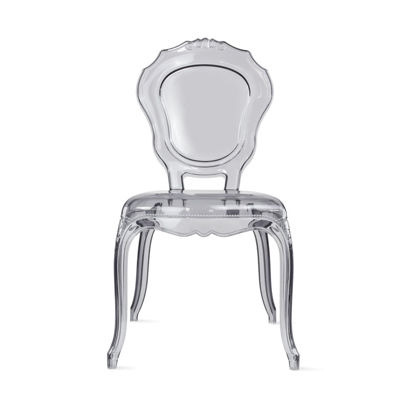 Slattery Mid Century Modern Assembled Dining Accent Polycarbonate Plastic Dining Chair, Gray