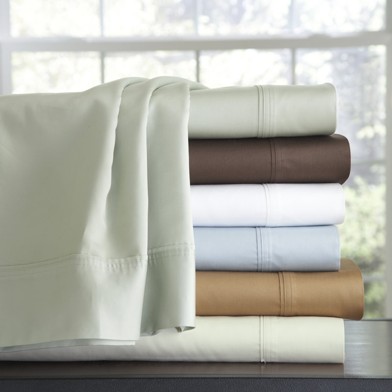 Pointehaven 500 Thread Count 100% Egyptian-Quality Cotton Long Staple Solid Pillow Cases, King, Blue
