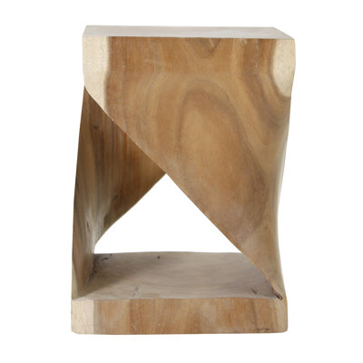 Maun Solid Wood Top Square Side Table