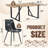 71" Modern Rectangular Dining Table Set-129575163-129575162