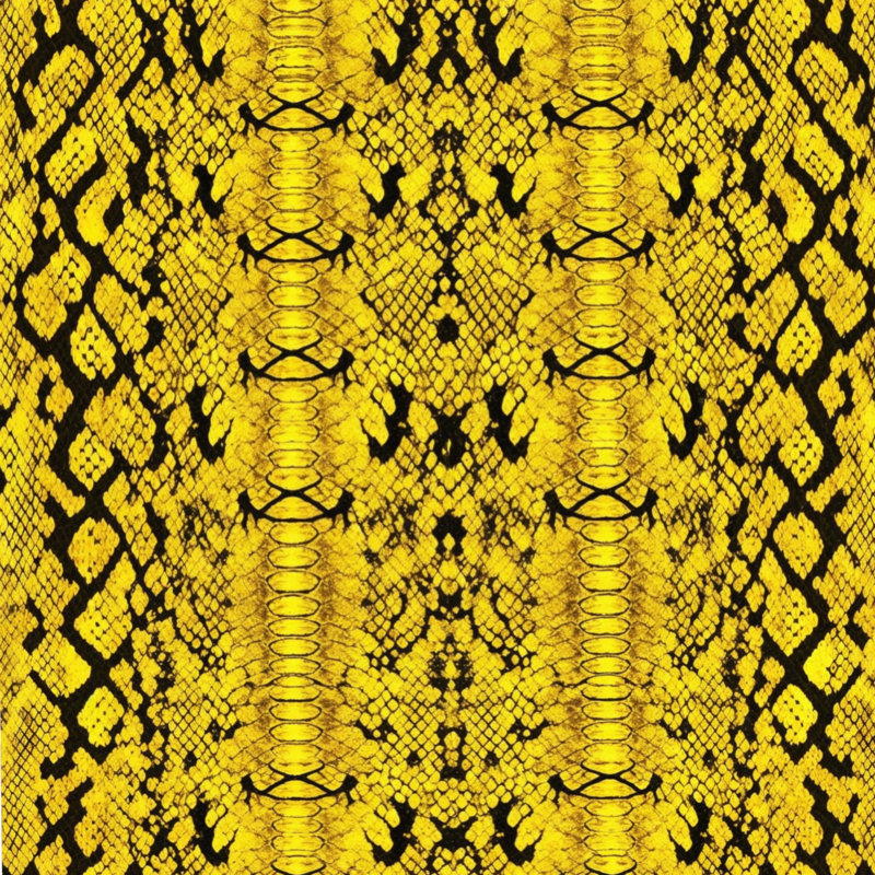 Rideaux de douche Snake, L 70 po x H 84 po, Noir foncé / jaune moyen