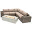 Ensemble de conversation pour 4 personnes avec foyer et coussins Sunbrella Dzheni-951833683