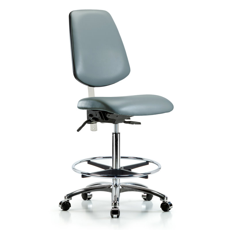 Shakira Drafting Chair, Casters, Not Included, Gray