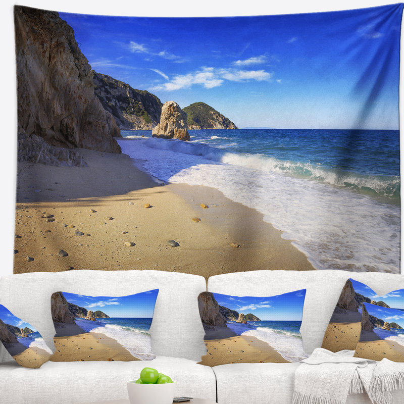 Paysage, tapisserie de plage Portoferraio Sansone Sorgente, H 32 po x l 39 po