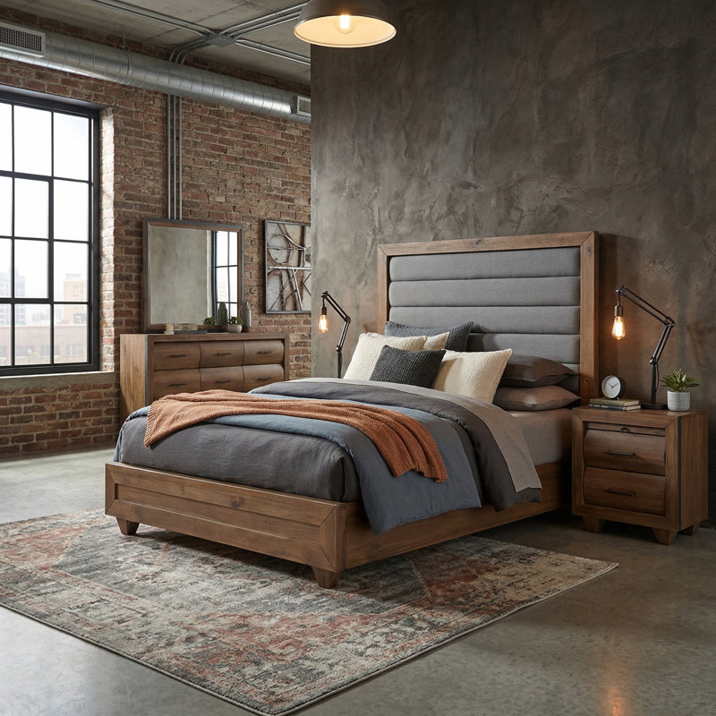 Ensemble de chambre avec très grand lit 5 pièces Brooklyn Walk, Très grand