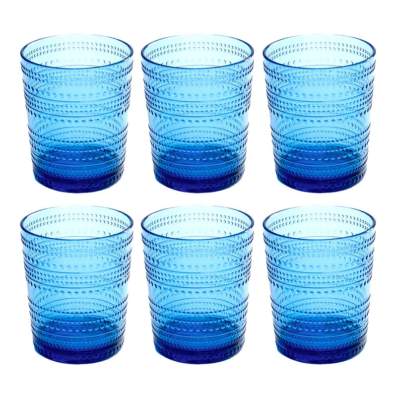 Verre acrylique perlé Chaplin - Bleu cobalt - 15,6 oz, Bleu, 15,60 oz