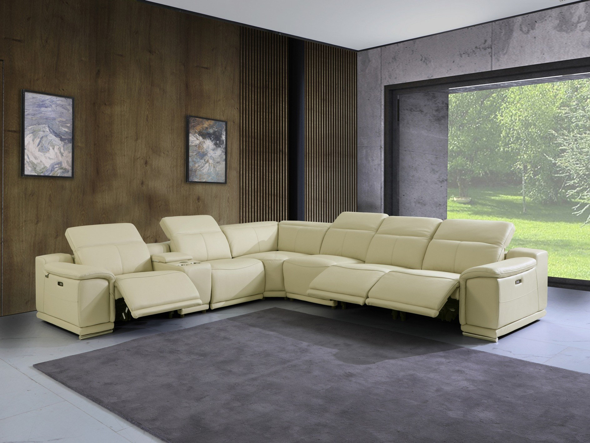 Symmetrical store reclining sofa