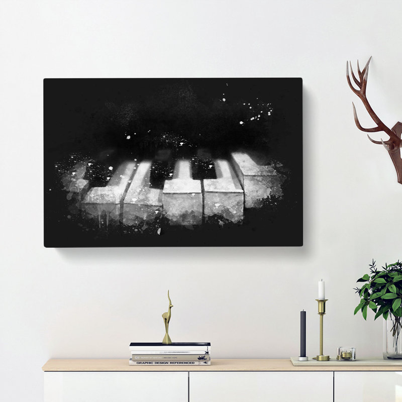 Broken Piano Keys Abstract - Wrapped Canvas, 50cm H x 76cm W x 3cm D