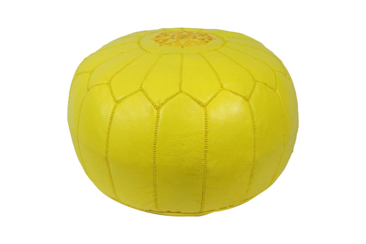 Finchley 20" Wide Round Floral Pouf Ottoman