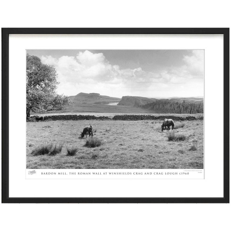 Bardon Mill, The Roman Wall At Winshields Crag And Crag Lough C1960 - Single Picture Frame Print, 45cm H x 60cm W x 2.3cm D