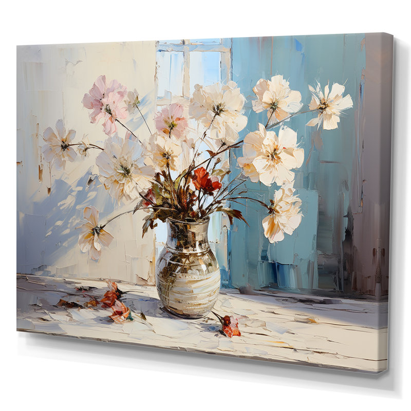 Reproduction d'art sur toile, géraniums roses, nature morte III, Toile tendue, 30" H x 40" W