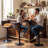 Denan Swivel Adjustable Height Bar Stool-676660232