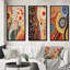 Aboriginal Circular Dot Art Compositions III - Transitional Art Set Of 3 Pieces-825401928-825401932