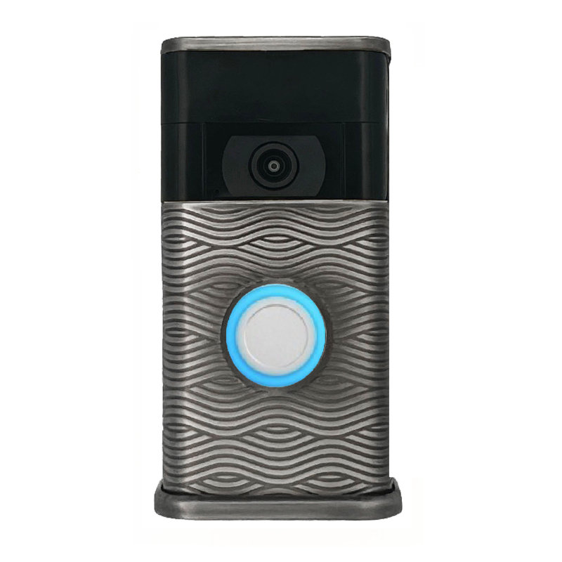 Housse pour sonnette vidéo Waves (compatible Ring 2nd Gen), Étain antique