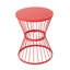 Table d'appoint moderne rouge, 16 po avec fer thermolaqué et style tendance l 16,69 po x H 21,61 po