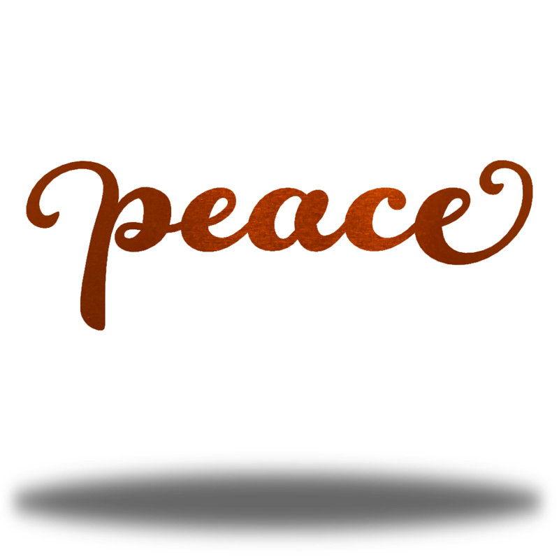Estabanez Peace Décor, H 4 po x l 12 po x P 0,01 po, Cuivre