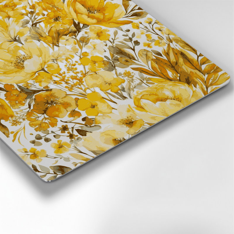 Aquarelle florale 42, art mural en métal brun, H 12 po x l 12 po