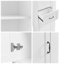 Grande armoire de rangement moderne - compartiment inclinable, tablettes réglables-646930932
