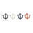 Finke Metal Single Hanger Anchor Multi Colored Wall Hook Set