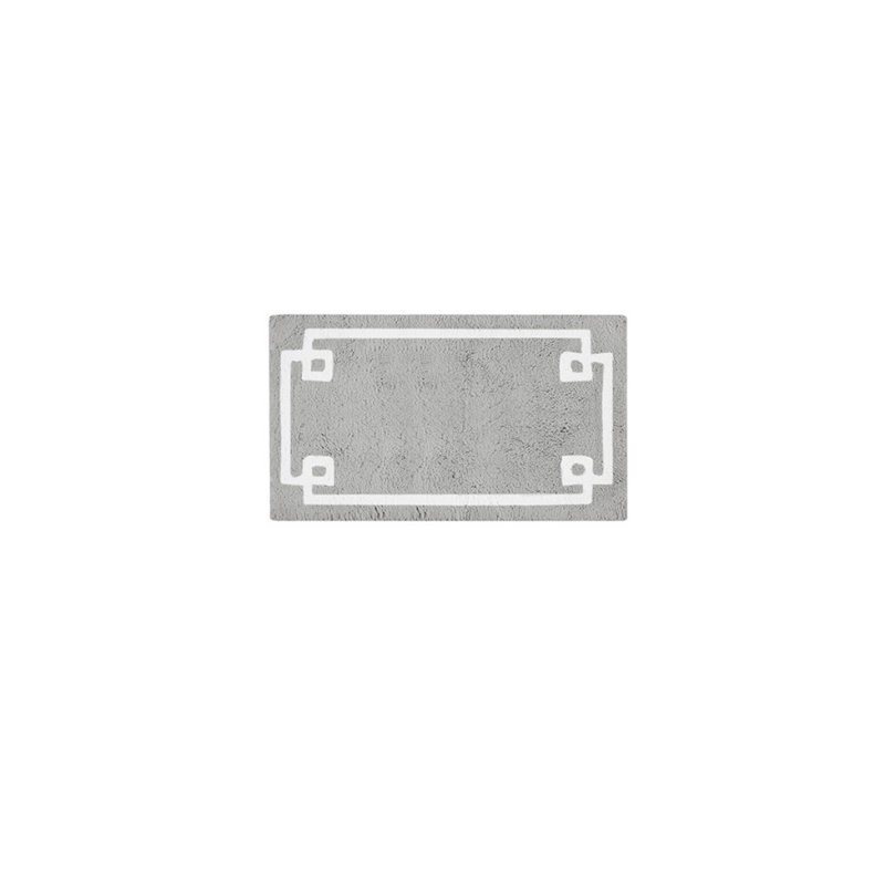 Cotton Tufted Bath Rug 24X40, Gray, Rectangle 2' x 3'4"