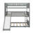 Triple Bed With Built-In Ladder,Slide And Guardrails-406409365