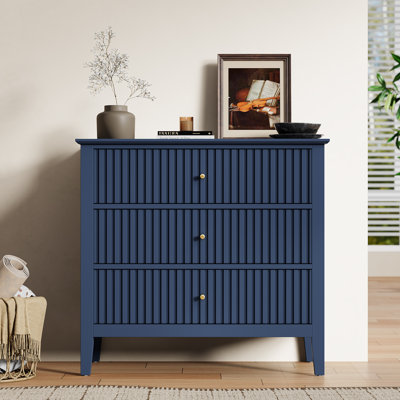 Amberrae Large 3 Drawer Dresser, Wide Chest of Drawers