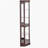 Lighted Corner Curio Cabinet - Display Case for Living Room, Antique Collectibles, Wine & Bar Glass Storage - Elegant Corner Design with Lights Included-Dark Cherry-606826614