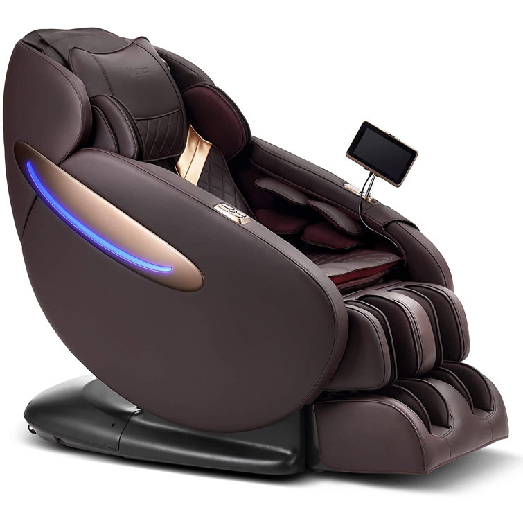 Bestmassage 4D Massage Chair,Full Body Zero Gravity Recliner Chair with Smart Large Screen Bluetooth Heat Foot Roller,Black