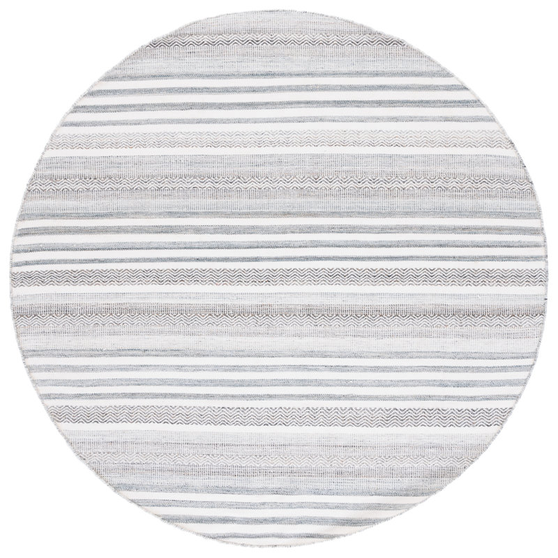 Tapis rayé Kilim Performance, Rond 6 pi