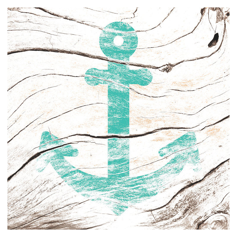 « anchor down », impression sur toile, H 12 po x l 12 po x P 0,75 po