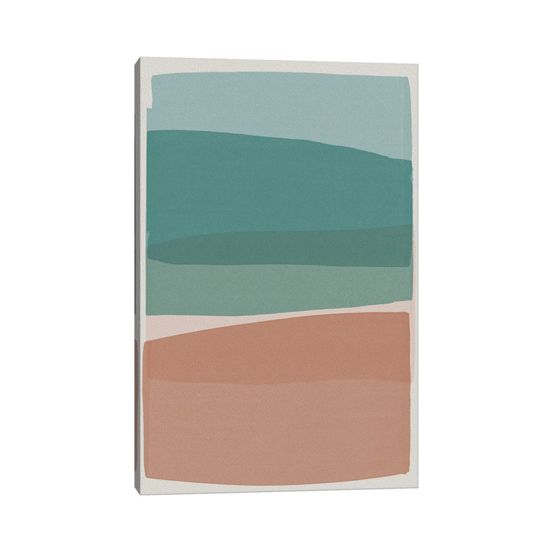 Modern Turquoise And Pink by Orara Studio - Wrapped Canvas Print, 12" H x 8" W, Wrapped Canvas