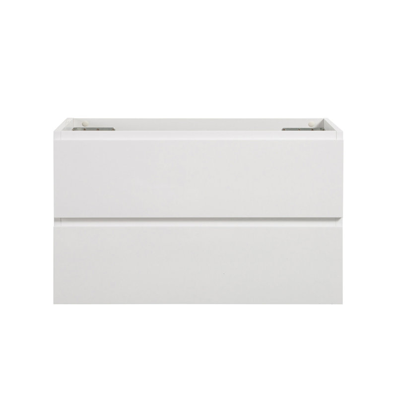 Armoire murale sans lavabo, avec deux tiroirs, pré-assemblée, Blanc, 36"