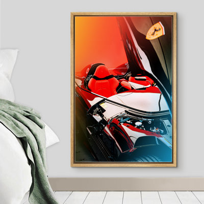 " Closeup On Italian Sports Car Headlight "