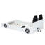 Lit plateforme de voiture de course simple équipé de DEL avec centre de table confortable et confortable en blanc, sécuritaire et élégant-631172175