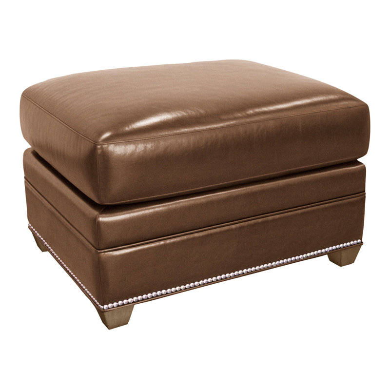 Connelly Ottoman, Yes, Hampton, Gatsby Brown Sugar Genuine Leather