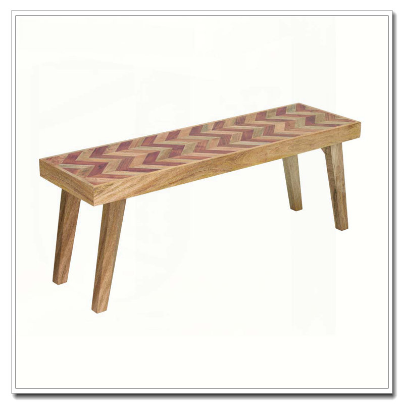 Banc en bois de manguier, naturel