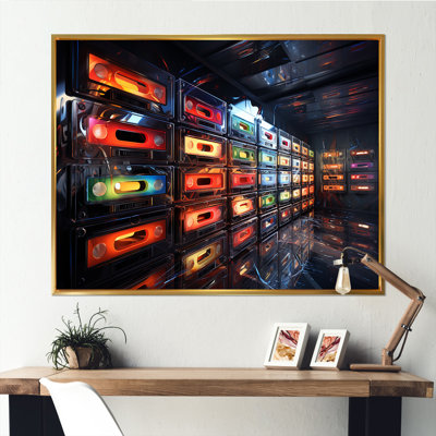 Retro Futur Melodic Beats I - Cassette Tapes, art mural