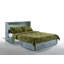 Grand lit plateforme en bois massif avec matelas Genoa