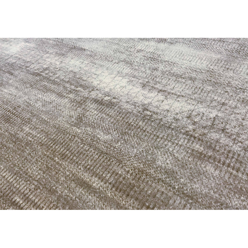 Tapis gris de haute qualité noué à la main